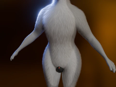Kovu Anthro Wolf 3D Model