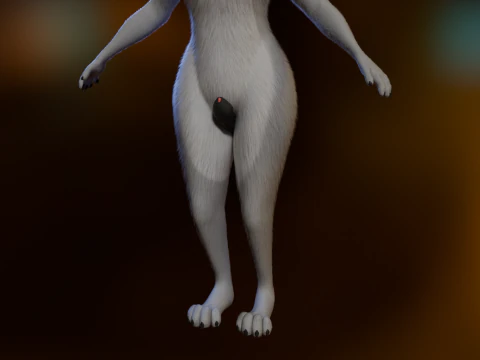 Kovu Anthro Wolf 3D Model