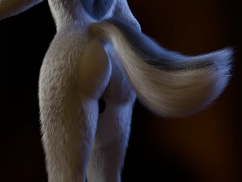 Kovu Anthro Wolf 3D Model