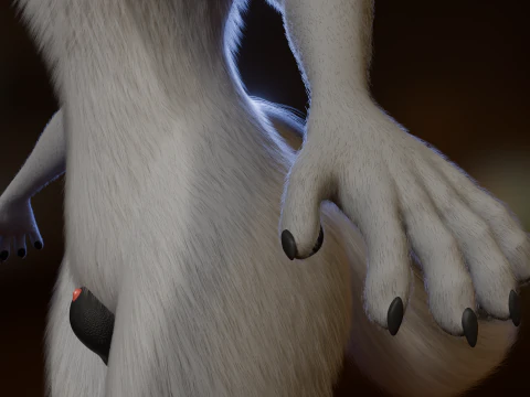 Kovu Anthro Wolf 3D Model