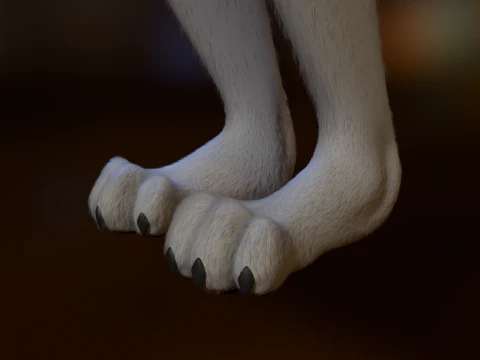 Kovu Anthro Wolf 3D Model