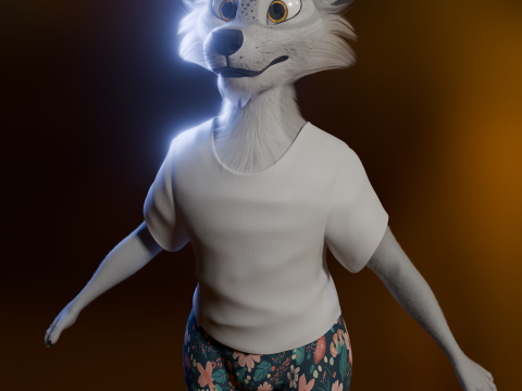 Kovu Anthro Wolf Modelo 3D