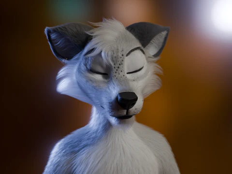 Kovu Anthro Wolf 3D Model