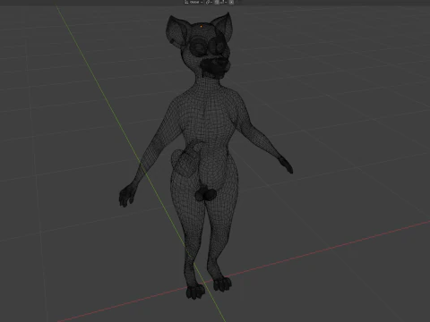 Kovu Anthro Wolf 3D Model