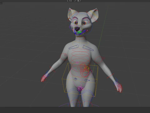 Kovu Anthro Wolf 3D Model