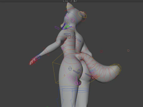 Kovu Anthro Wolf 3D Model