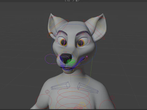 Kovu Anthro Wolf 3D Model