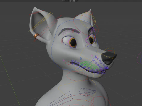 Kovu Anthro Wolf 3D Model