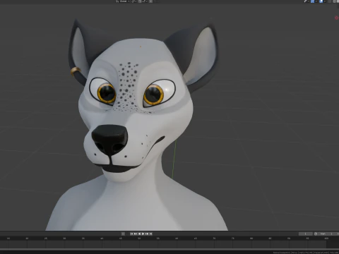 Kovu Anthro Wolf 3D Model