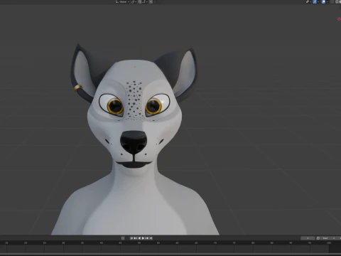 Kovu Anthro Wolf 3D Model