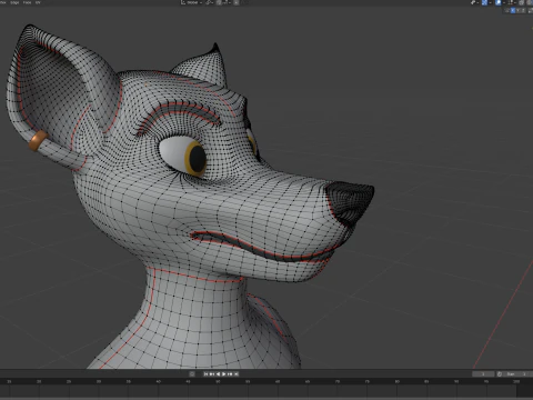 Kovu Anthro Wolf 3D Model
