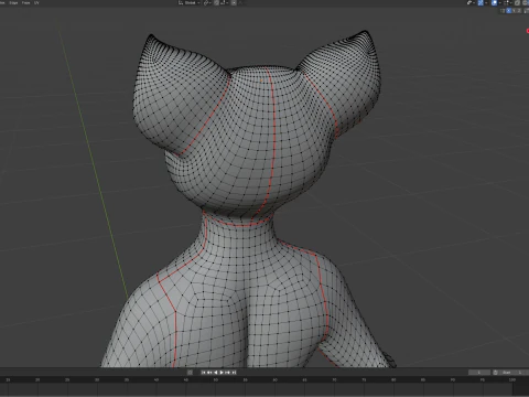 Kovu Anthro Wolf 3D Model