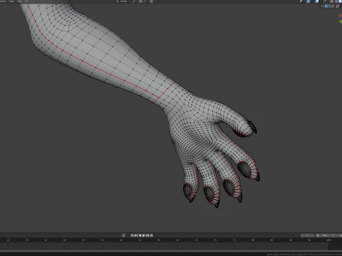 Kovu Anthro Wolf 3D Model