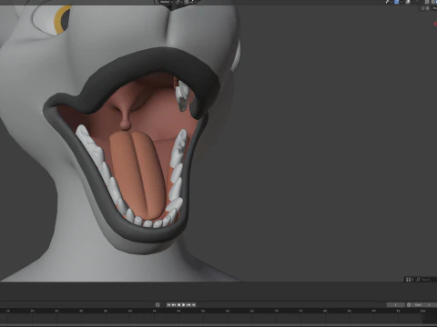 Kovu Anthro Wolf 3D Model