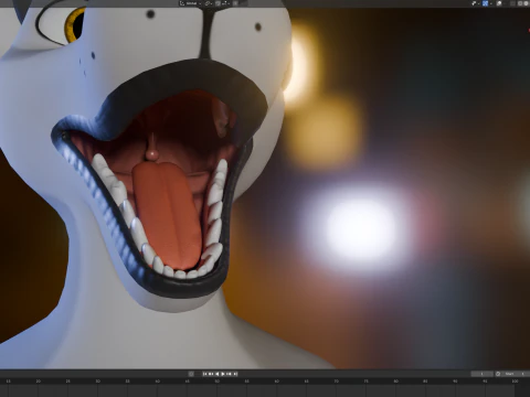 Kovu Anthro Wolf 3D Model