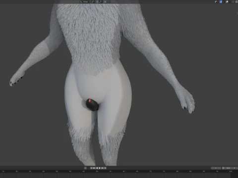 Kovu Anthro Wolf 3D Model