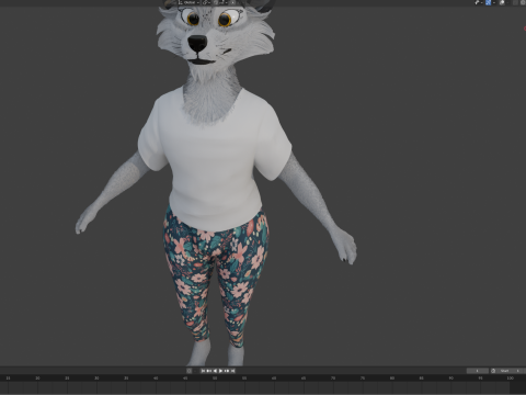 Kovu Anthro Wolf Modelo 3D
