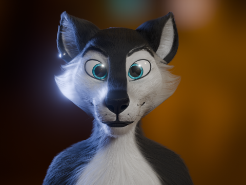 Thomas Anthro Husky 3D Model