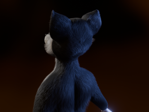 Thomas Anthro Husky 3D Model