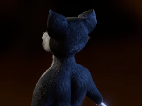 Thomas Anthro Husky 3D Model