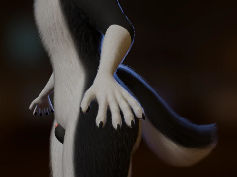 Thomas Anthro Husky 3D Model