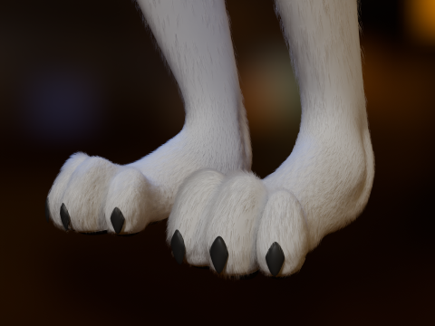 Thomas Anthro Husky 3D Model
