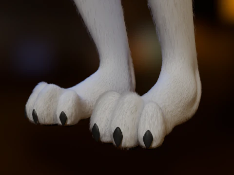 Thomas Anthro Husky 3D Model