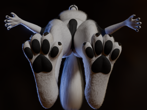Thomas Anthro Husky 3D Model