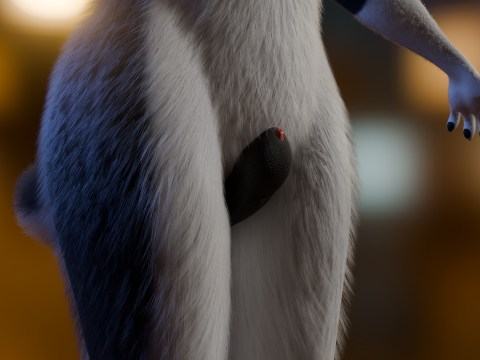 Thomas Anthro Husky 3D Model