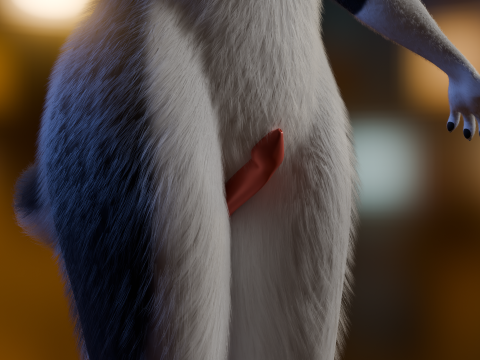 Thomas Anthro Husky 3D Model