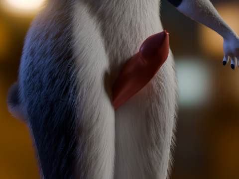 Thomas Anthro Husky 3D Model