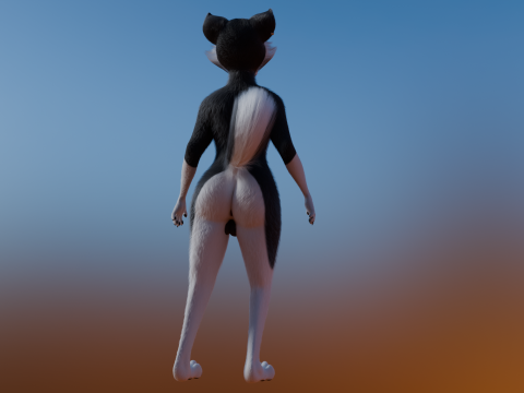 Thomas Anthro Husky 3D Model