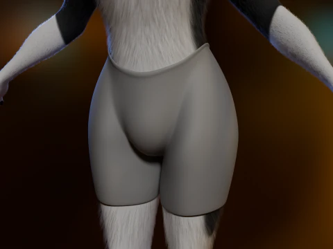 Thomas Anthro Husky 3D Model