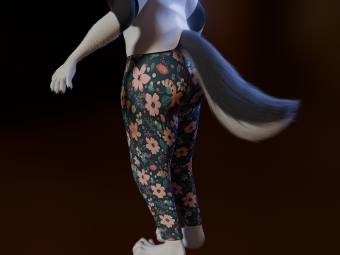 Thomas Anthro Husky 3D Model