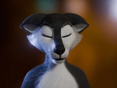 Thomas Anthro Husky 3D Model