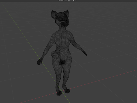 Thomas Anthro Husky 3D Model
