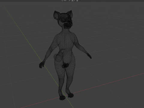 Thomas Anthro Husky 3D Model