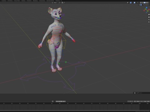 Thomas Anthro Husky 3D Model