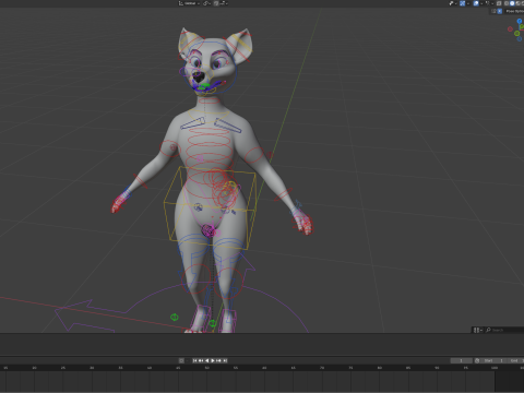 Thomas Anthro Husky 3D Model