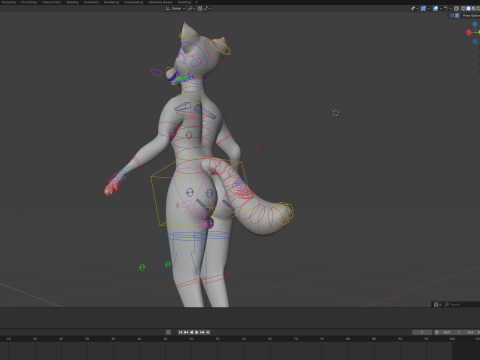 Thomas Anthro Husky 3D Model