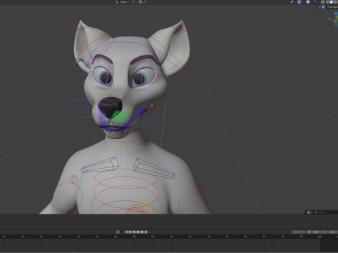 Thomas Anthro Husky 3D Model