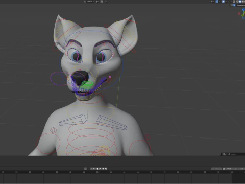 Thomas Anthro Husky 3D Model