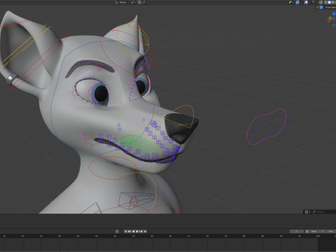 Thomas Anthro Husky 3D Model