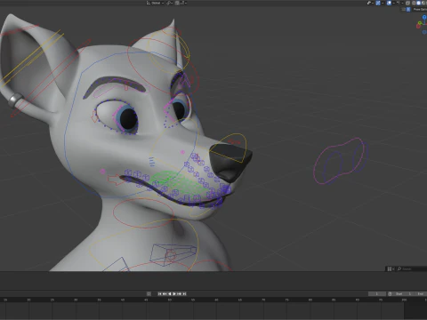 Thomas Anthro Husky 3D Model