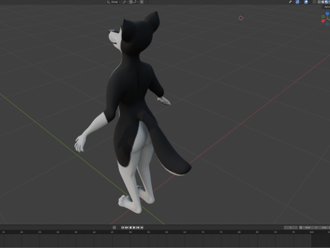 Thomas Anthro Husky 3D Model