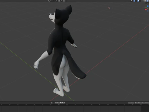 Thomas Anthro Husky 3D Model
