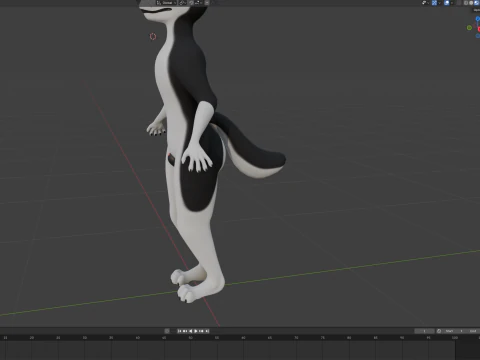Thomas Anthro Husky 3D Model