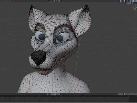 Thomas Anthro Husky 3D Model