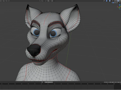 Thomas Anthro Husky 3D Model