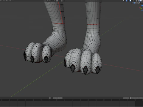 Thomas Anthro Husky 3D Model